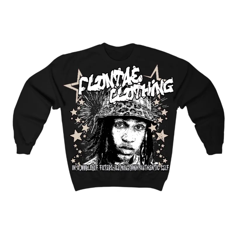 Reverse Metallic 5s Flontae Sweatshirt Be Yourself Graphic sold by Flontae Clothing