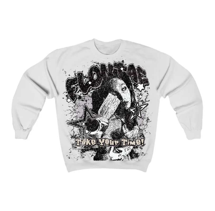 Reverse Metallic 5s Flontae Crewneck Sweatshirt Be Patient Graphic sold by Flontae Clothing
