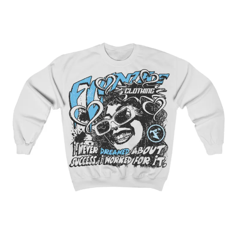 Legend Blue 11s Flontae Crewneck Sweatshirt Never Dream Graphic sold by Flontae Clothing