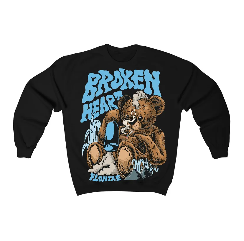 Legend Blue 11s Flontae Crewneck Sweatshirt Broken Heart Graphic sold by Flontae Clothing product image thumbnail 2