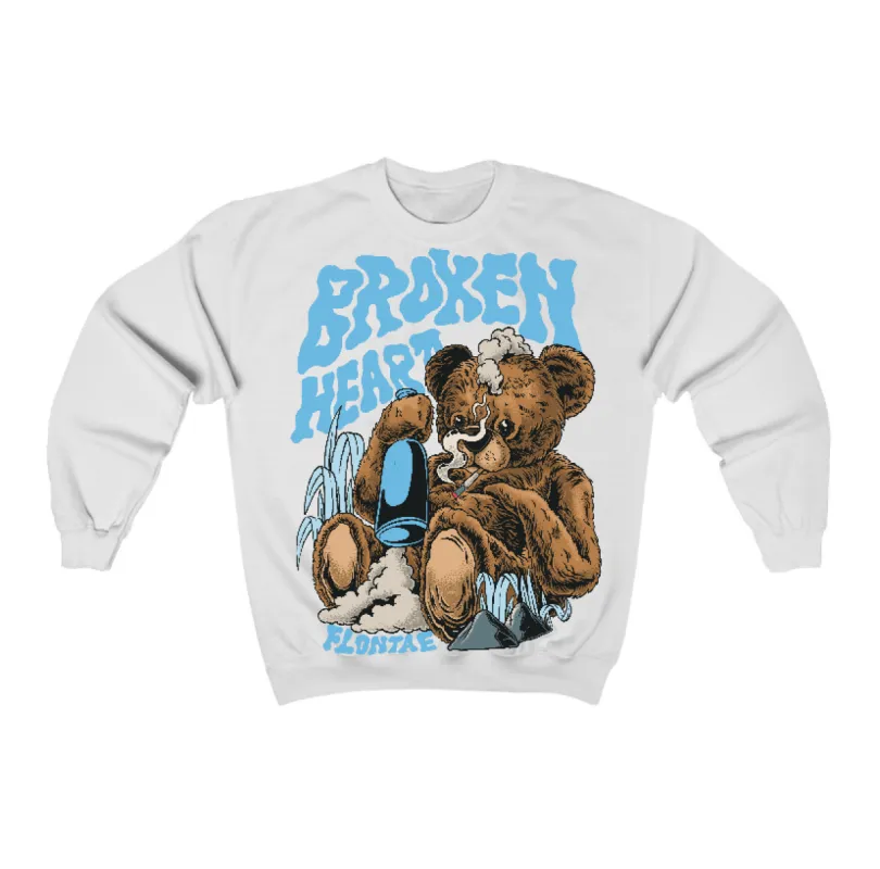 Legend Blue 11s Flontae Crewneck Sweatshirt Broken Heart Graphic sold by Flontae Clothing