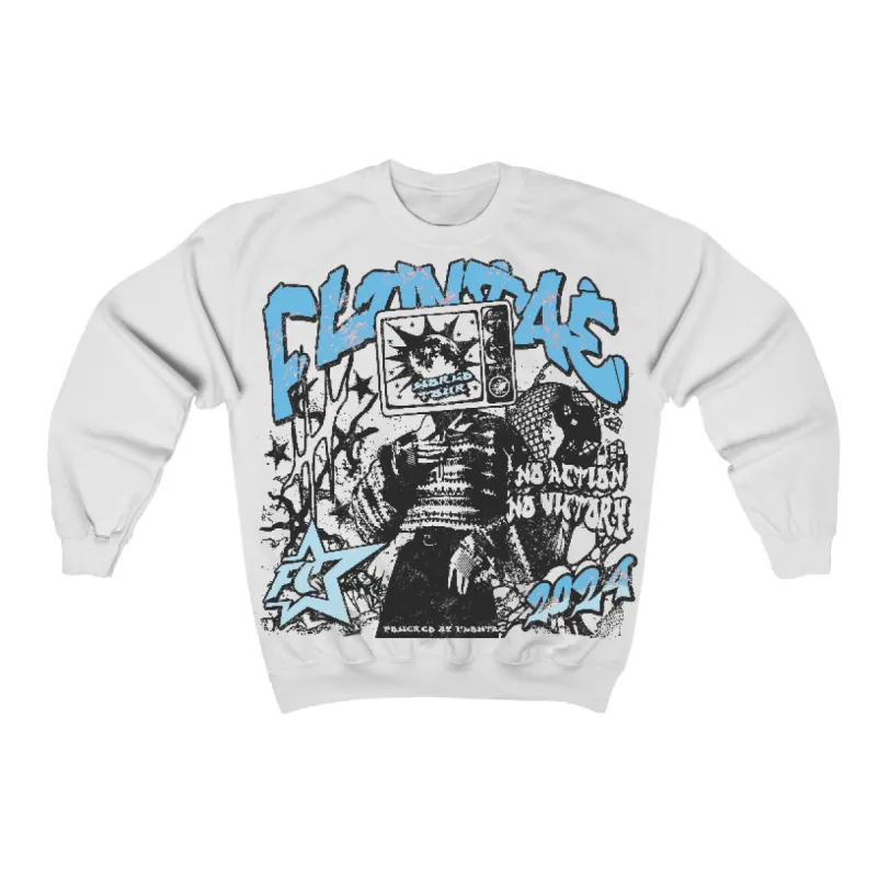 Legend Blue 11s Flontae Crewneck Sweatshirt No Victory Graphic sold by Flontae Clothing