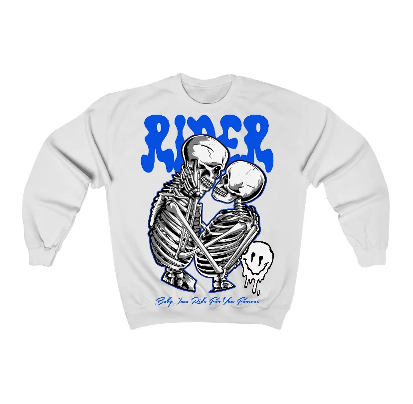 Blueberry 12s Flontae Crewneck Sweatshirt Rider Graphic sold by Flontae Clothing