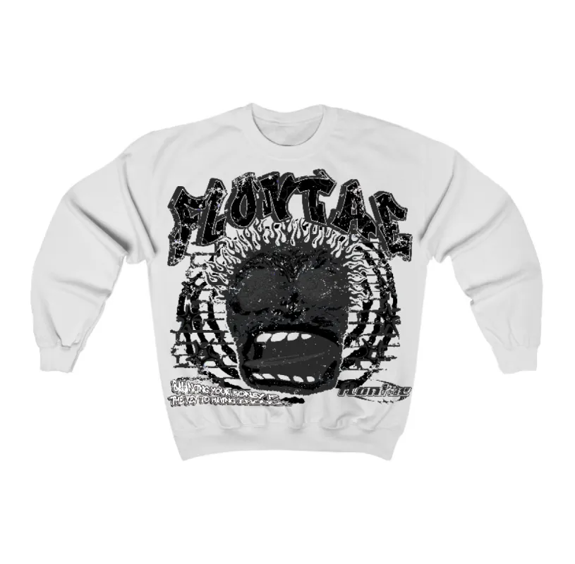 Black Cat 3s Flontae Crewneck Sweatshirt Balance My Heart Graphic sold by Flontae Clothing