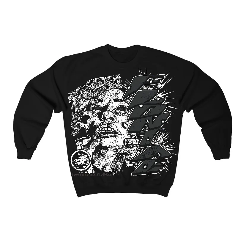 Black Cat 3s Flontae Crewneck Sweatshirt Forever Graphic sold by Flontae Clothing