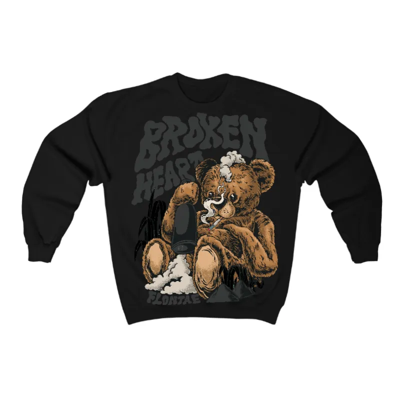 Black Cat 3s Flontae Crewneck Sweatshirt Broken Heart Graphic sold by Flontae Clothing