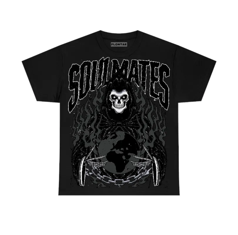 Black Cat 3s Flontae T-Shirt Soulmates Graphic sold by Flontae Clothing