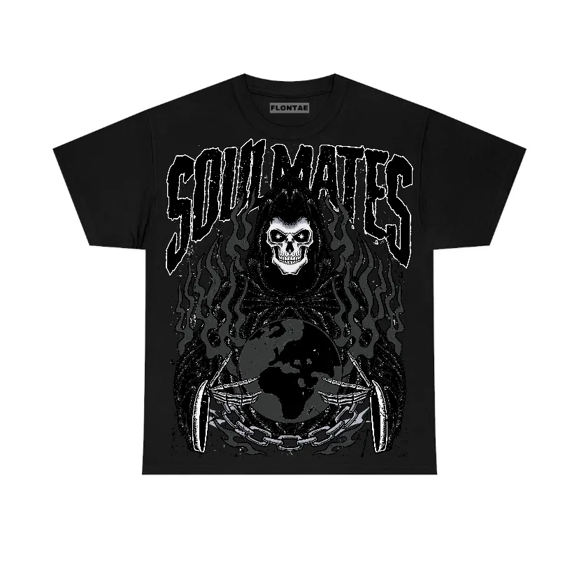 Black Cat 3s Flontae T-Shirt Soulmates Graphic sold by Flontae Clothing