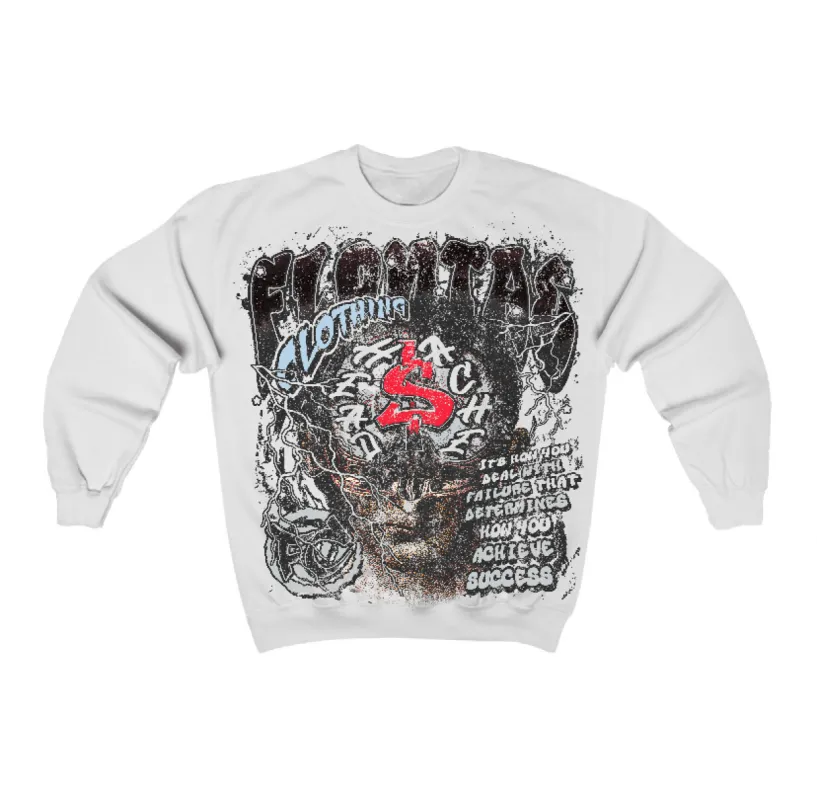 Black Metallic Reimagined 5s Flontae Crewneck Sweatshirt Headstorm Graphic sold by Flontae Clothing
