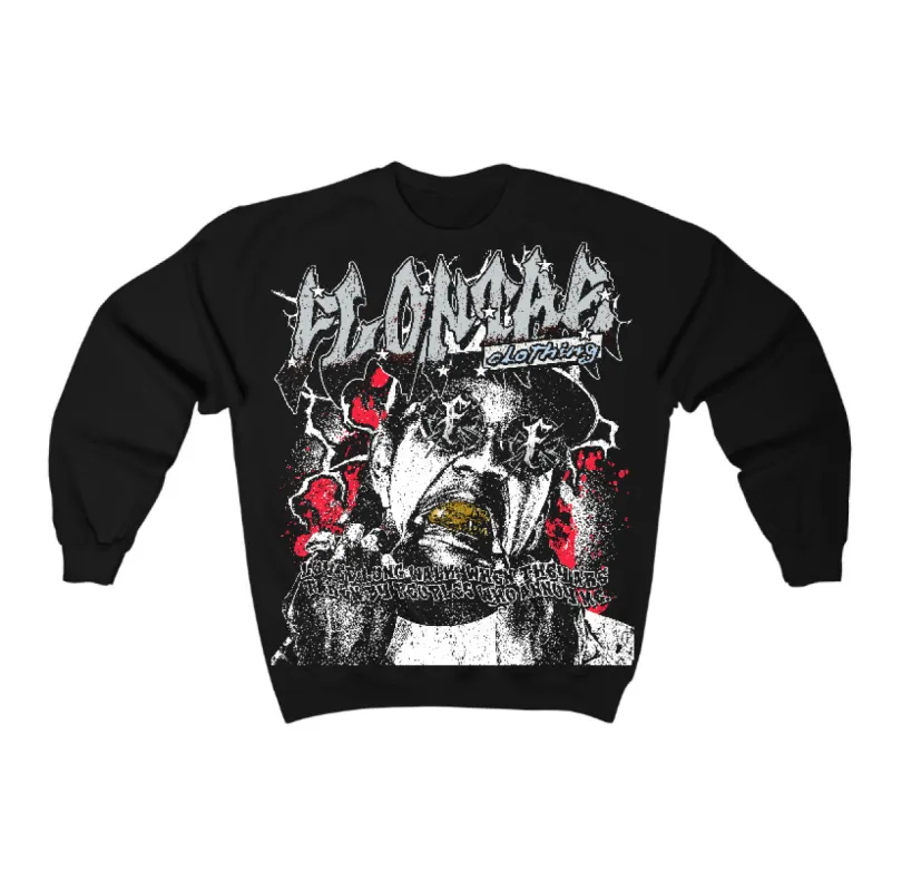 Black Metallic Reimagined 5s Flontae Crewneck Sweatshirt Annoy Graphic sold by Flontae Clothing