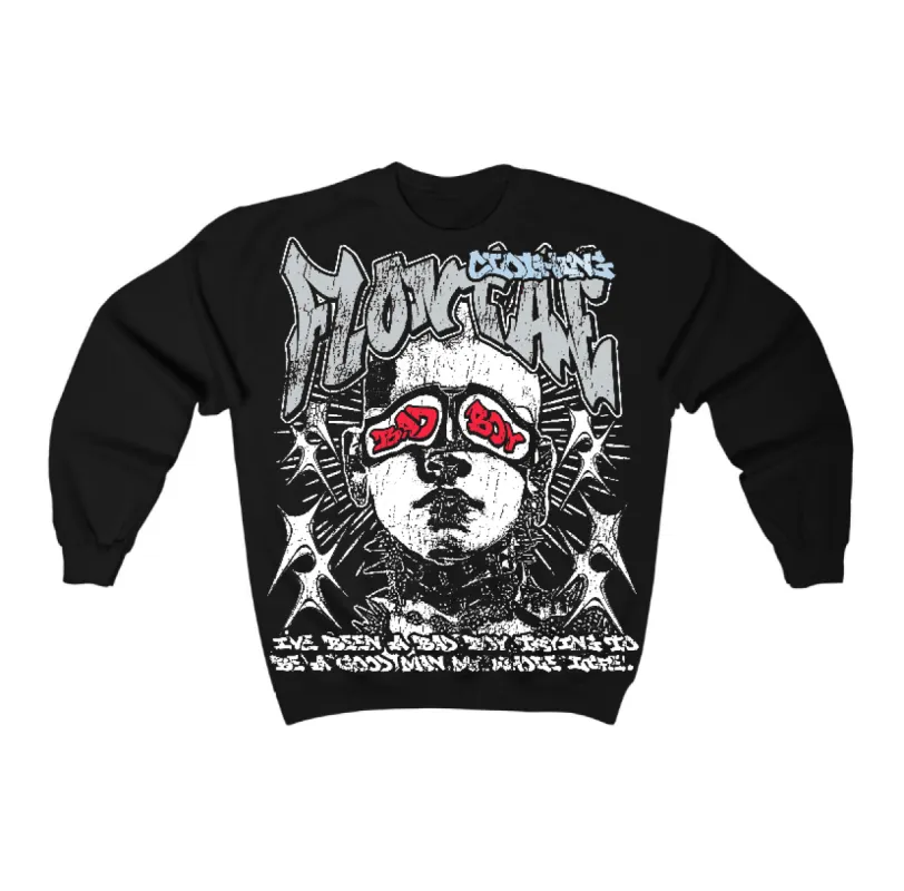 Black Metallic Reimagined 5s Flontae Crewneck Sweatshirt Be Good Graphic sold by Flontae Clothing