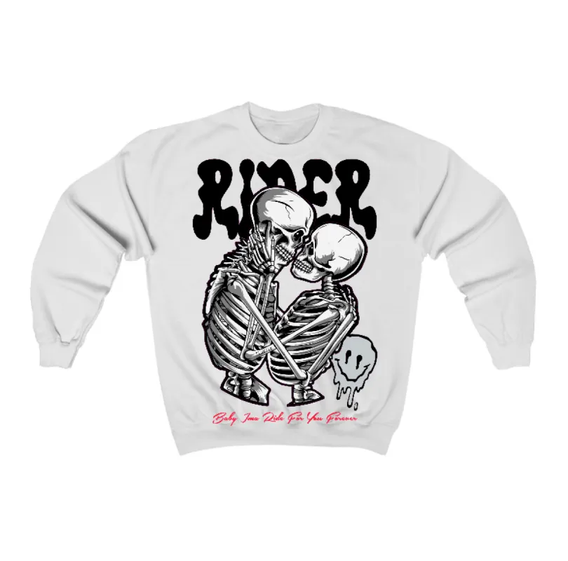 Black Metallic Reimagined 5s Flontae Crewneck Sweatshirt Rider Graphic sold by Flontae Clothing