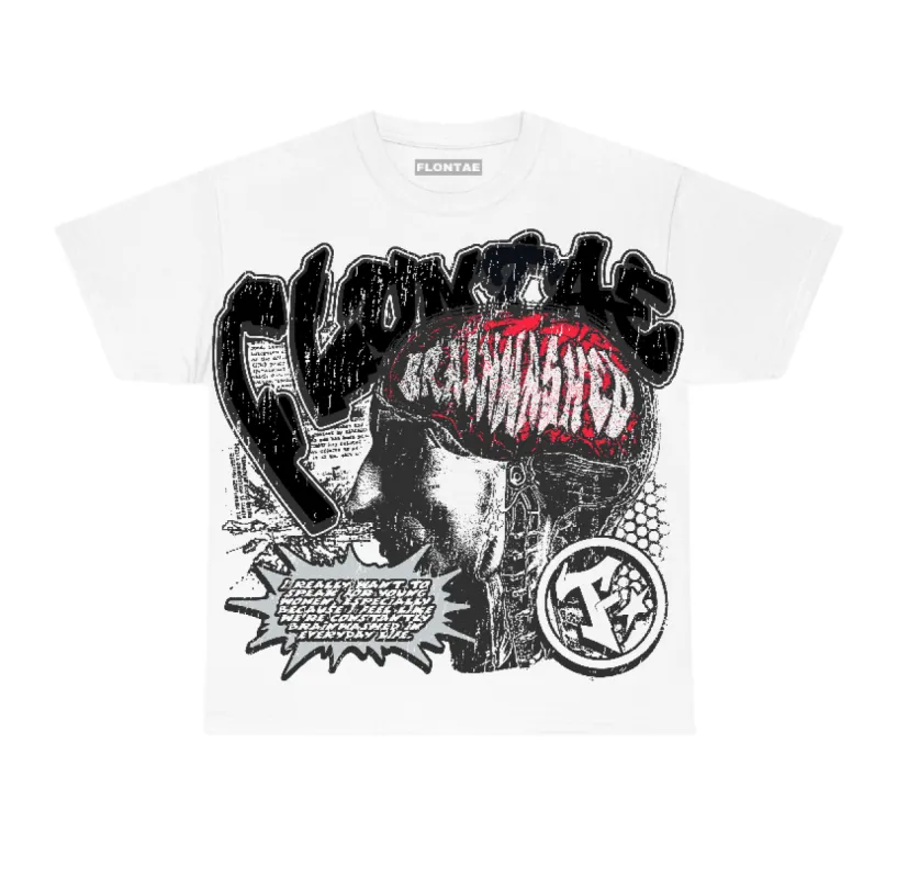 Black Metallic Reimagined 5s Flontae T-Shirt Under Control Graphic sold by Flontae Clothing