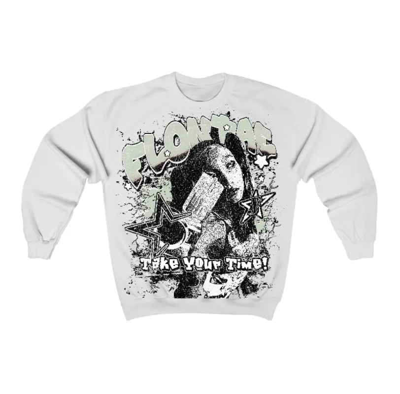 Seafoam 4s Flontae Crewneck Sweatshirt Be Patient Graphic sold by Flontae Clothing