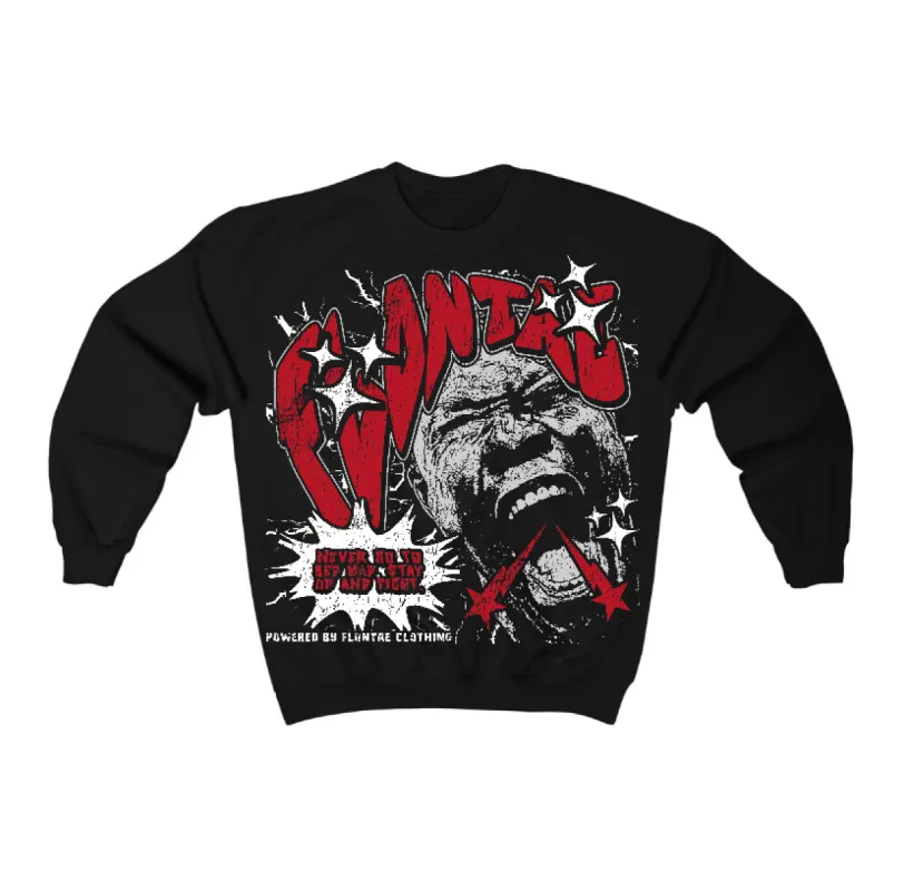 Flu Game 12s Flontae Crewneck Sweatshirt Never Quit Graphic sold by Flontae Clothing