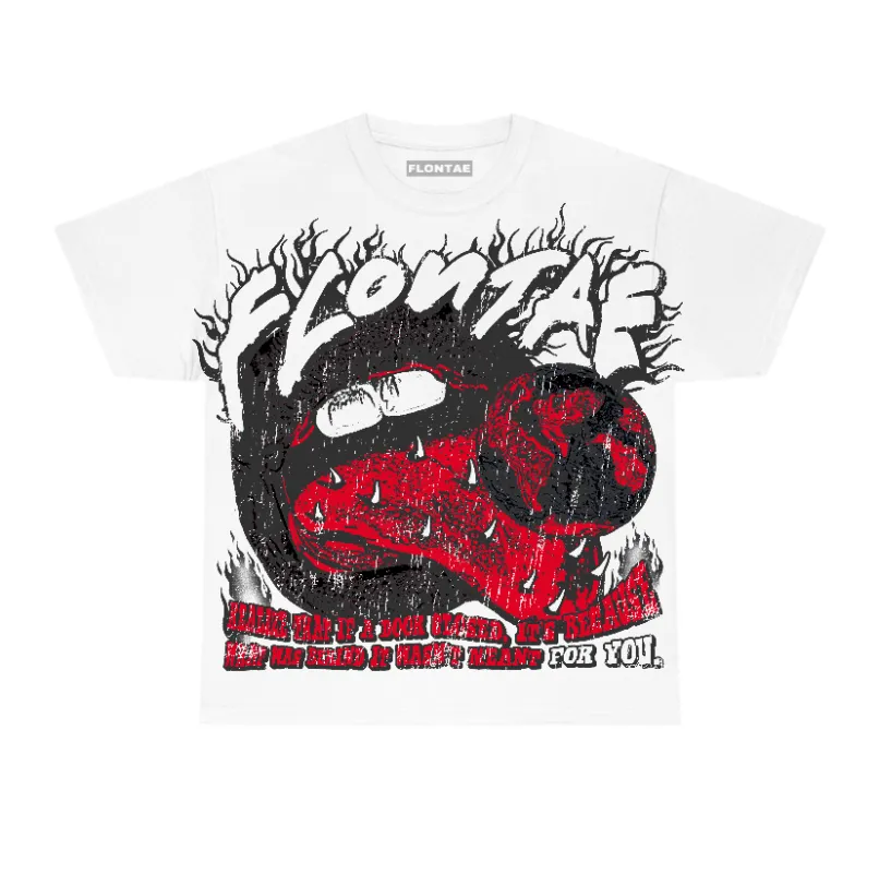 Bred 11s Low Flontae T-Shirt Don't Worry Graphic sold by Flontae Clothing