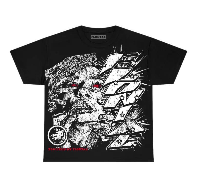 Bred 11s Low Flontae T-Shirt Forever Graphic sold by Flontae Clothing