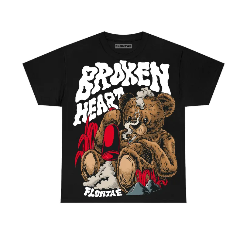 Bred 11s Low Flontae T-Shirt Broken Heart Graphic sold by Flontae Clothing
