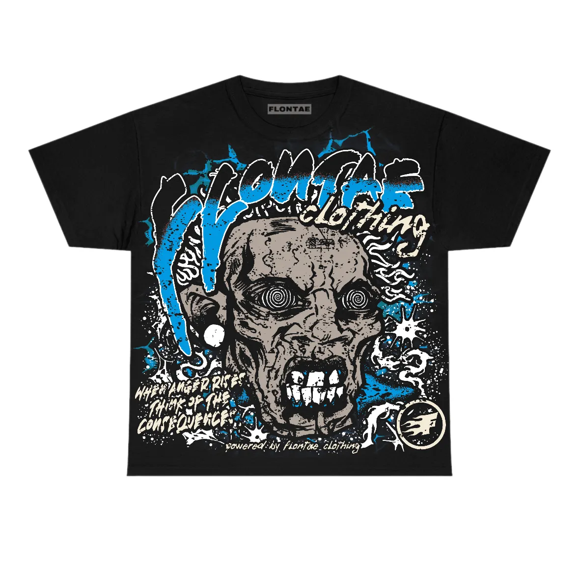 University Blue Reimagined 1s Flontae T-Shirt Consequences Graphic sold by Flontae Clothing