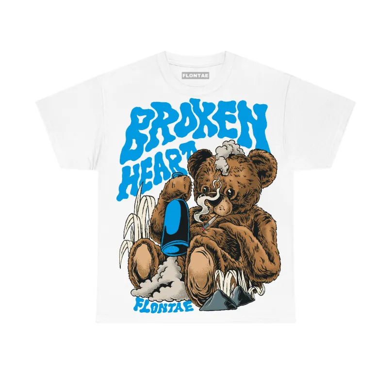 University Blue Reimagined 1s Flontae T-Shirt Broken Heart Graphic sold by Flontae Clothing
