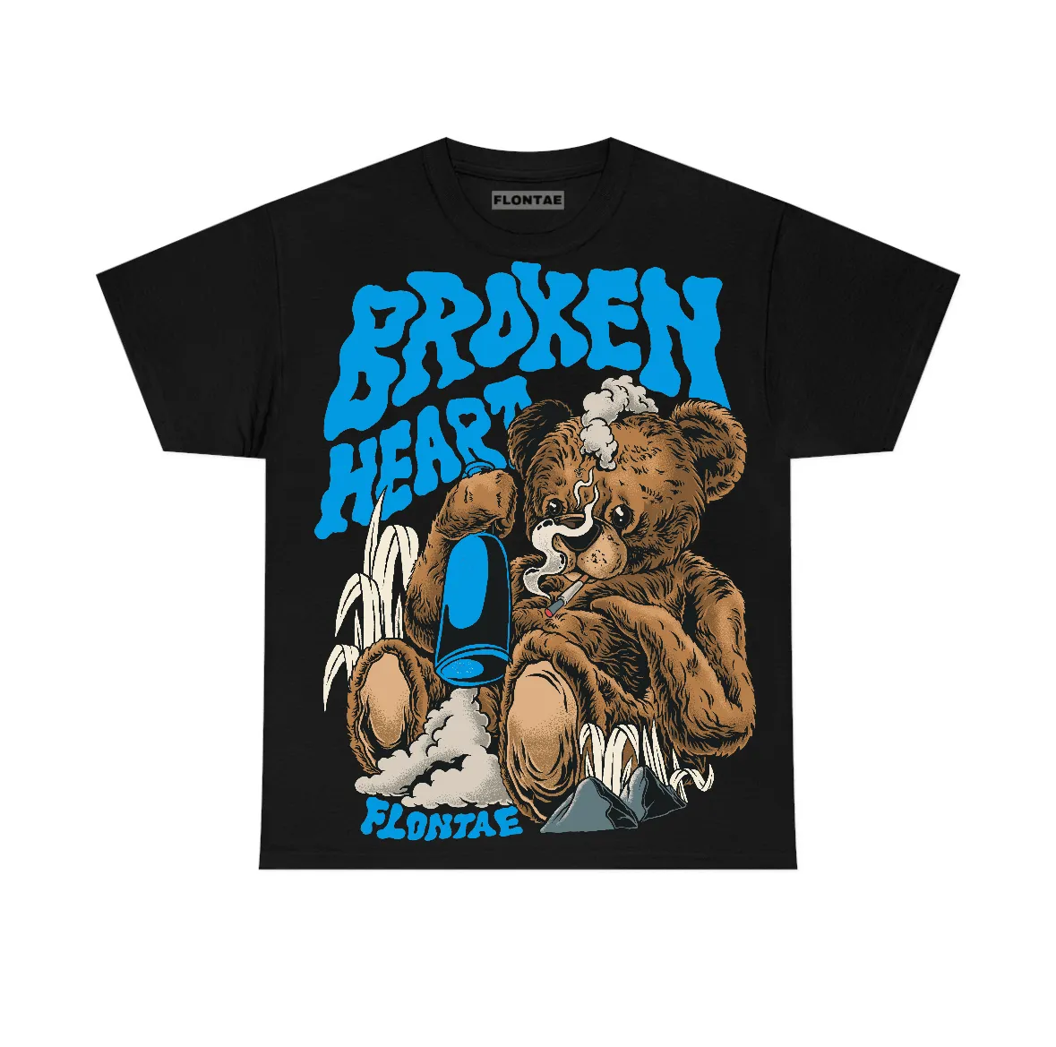 University Blue Reimagined 1s Flontae T-Shirt Broken Heart Graphic sold by Flontae Clothing product image thumbnail 2