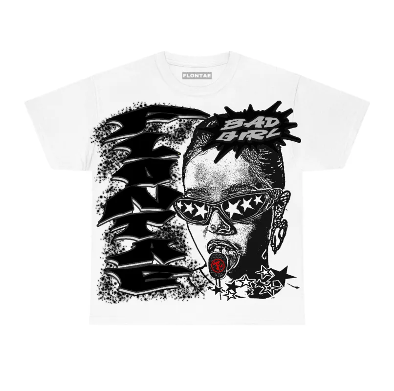 White Cement 4s Flontae T-Shirt Baddie Graphic sold by Flontae Clothing