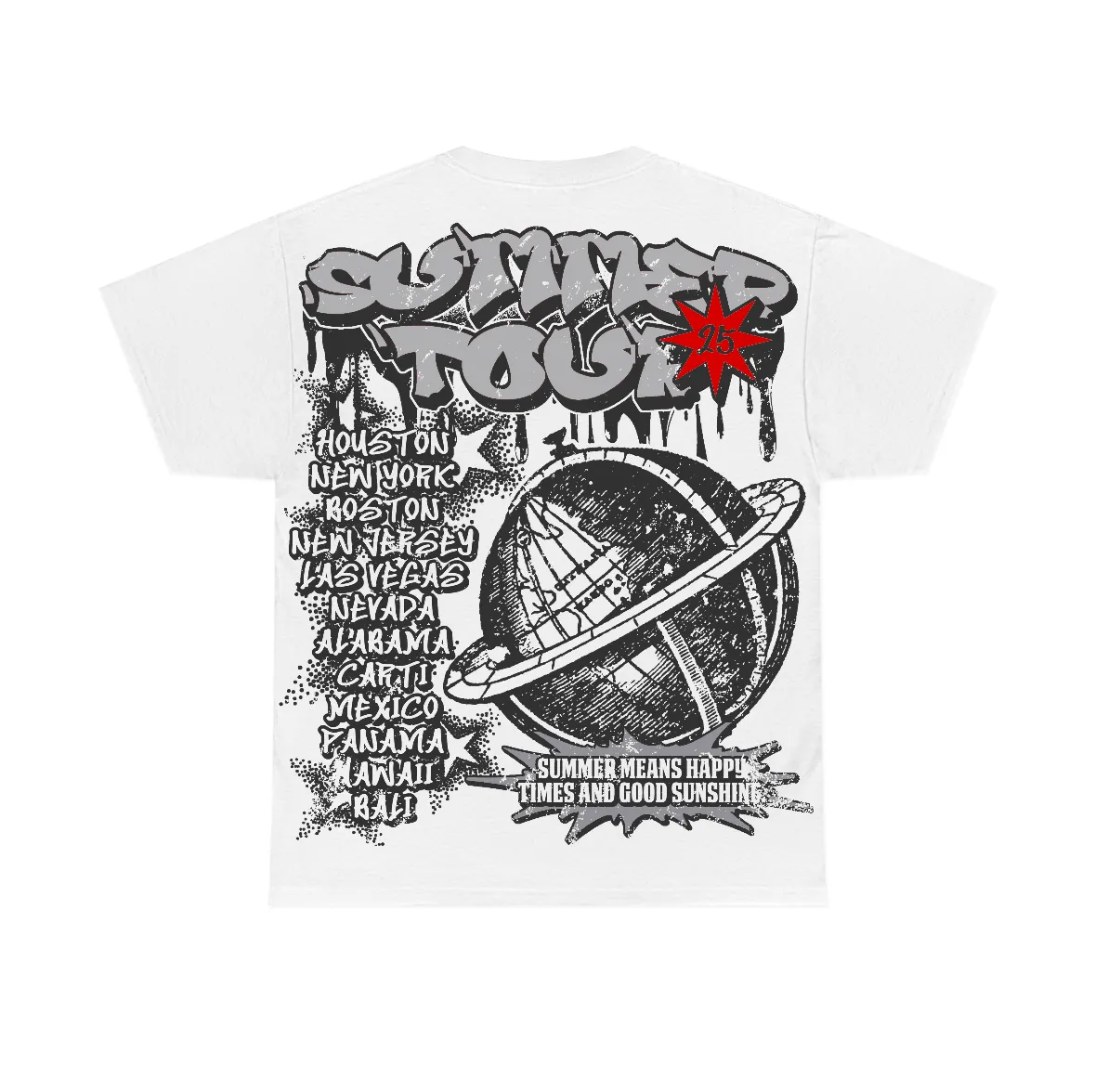 White Cement 4s Flontae T-Shirt Happiness Graphic sold by Flontae Clothing product image thumbnail 2