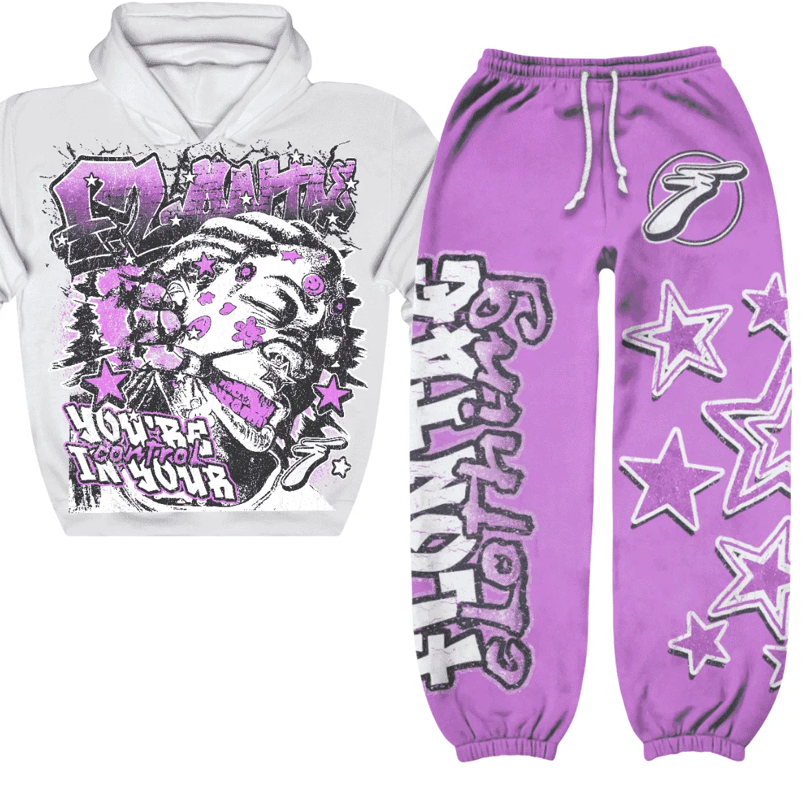 Flontae Broken Love 2 Piece Sweatsuit Set sold by Flontae Clothing
