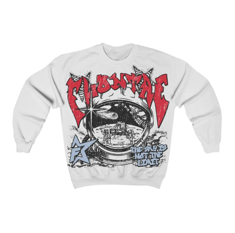 Fire Red “Black Tongue” 5s Flontae Crewneck Sweatshirt Stay Ahead Graphic sold by Flontae Clothing