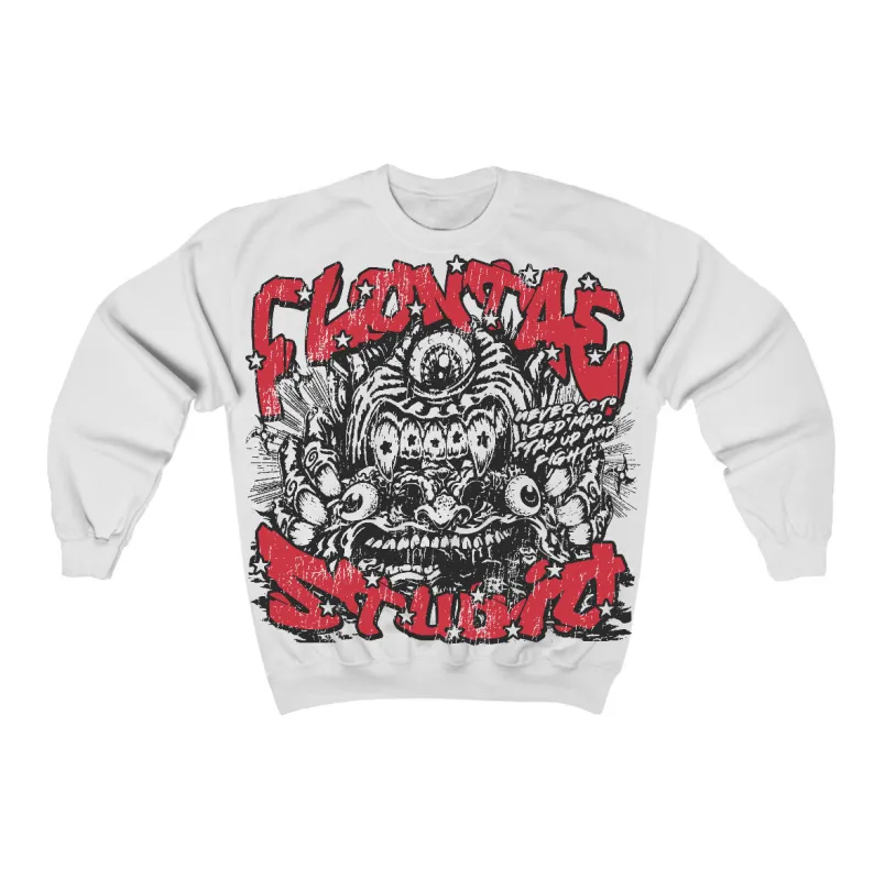 Fire Red “Black Tongue” 5s Flontae Crewneck Sweatshirt Seems Fair Graphic sold by Flontae Clothing