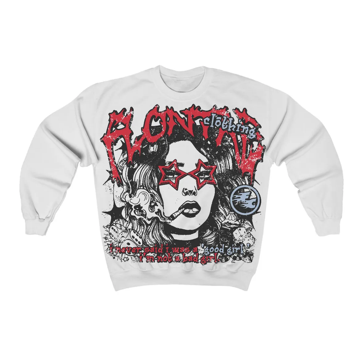 Fire Red “Black Tongue” 5s Flontae Crewneck Sweatshirt Keep Quiet Graphic sold by Flontae Clothing