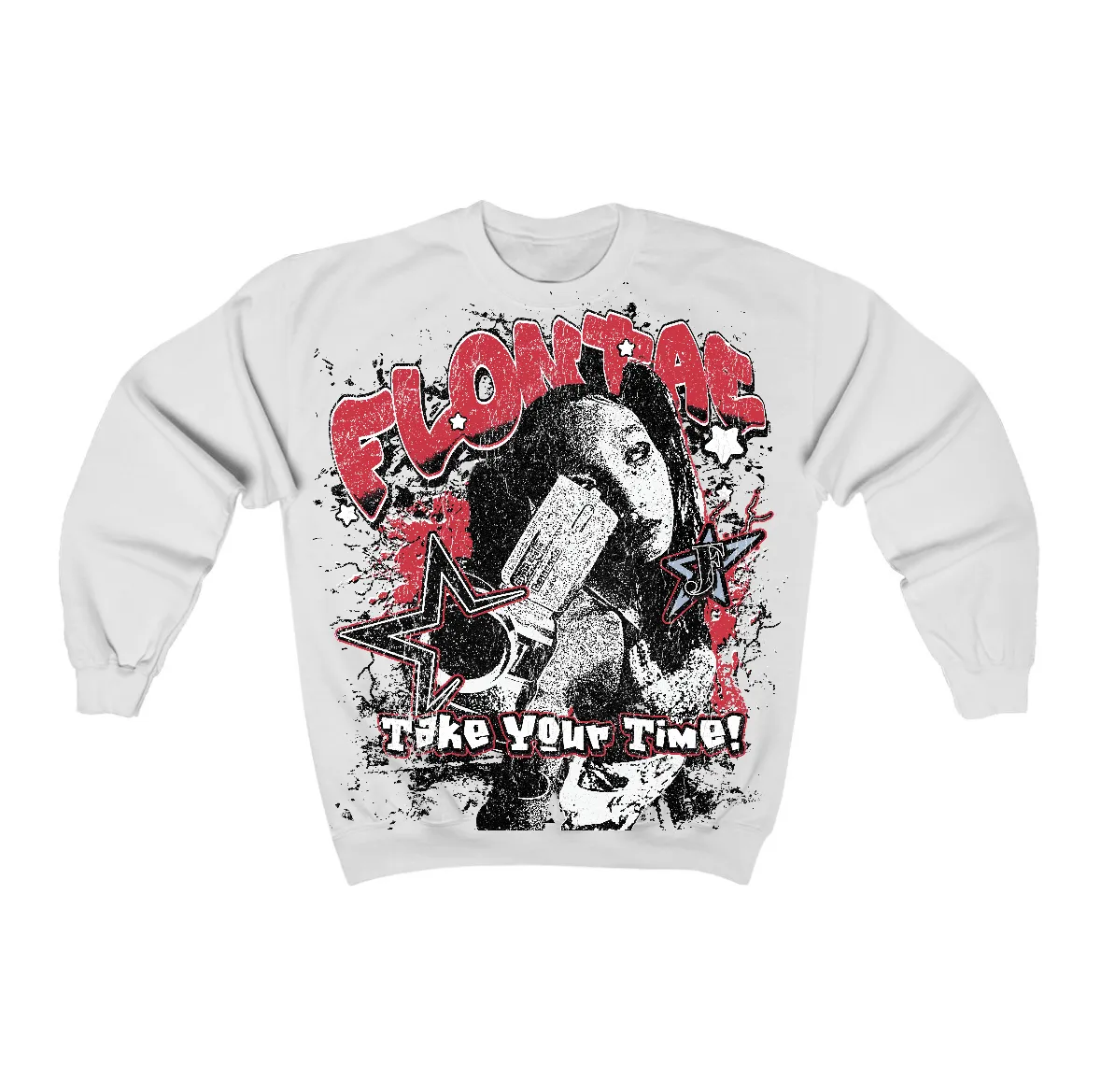 Fire Red “Black Tongue” 5s Flontae Crewneck Sweatshirt Be Patient Graphic sold by Flontae Clothing