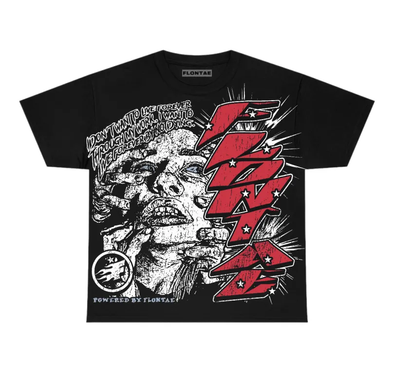 Fire Red “Black Tongue” 5s Flontae T-Shirt Forever Graphic made by Flontae Clothing