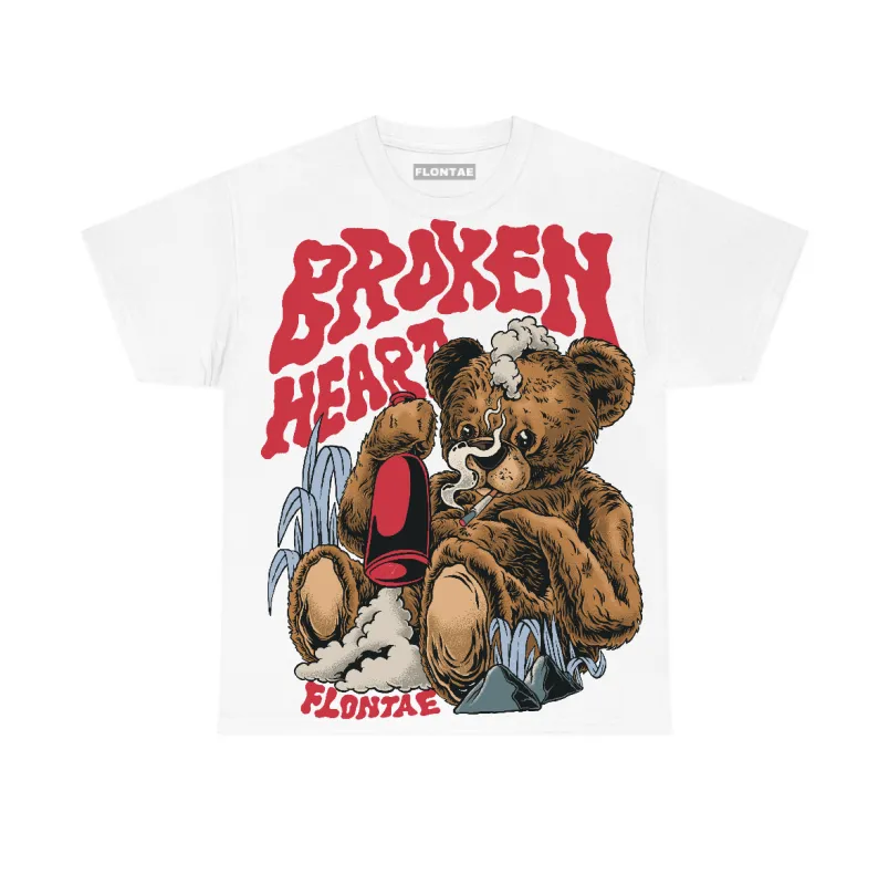 Fire Red “Black Tongue” 5s Flontae T-Shirt Broken Heart Graphic sold by Flontae Clothing