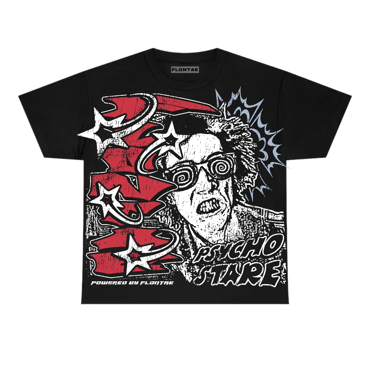 Fire Red “Black Tongue” 5s Flontae T-Shirt Stare Graphic sold by Flontae Clothing