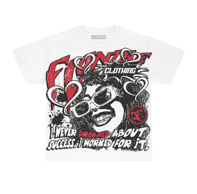 Fire Red “Black Tongue” 5s Flontae T-Shirt Never Dream Graphic sold by Flontae Clothing