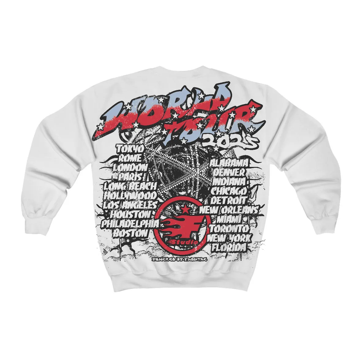 Fire Red “Black Tongue” 5s Flontae Crewneck Sweatshirt No Victory Graphic sold by Flontae Clothing product image thumbnail 2