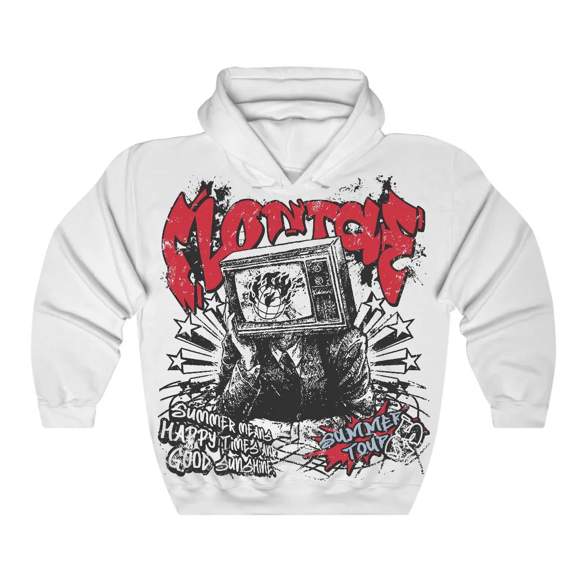 Fire Red “Black Tongue” 5s Flontae Hoodie Happiness Graphic sold by Flontae Clothing