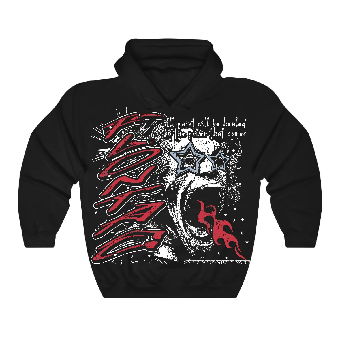 Fire Red “Black Tongue” 5s Flontae Hoodie Wonder Graphic sold by Flontae Clothing