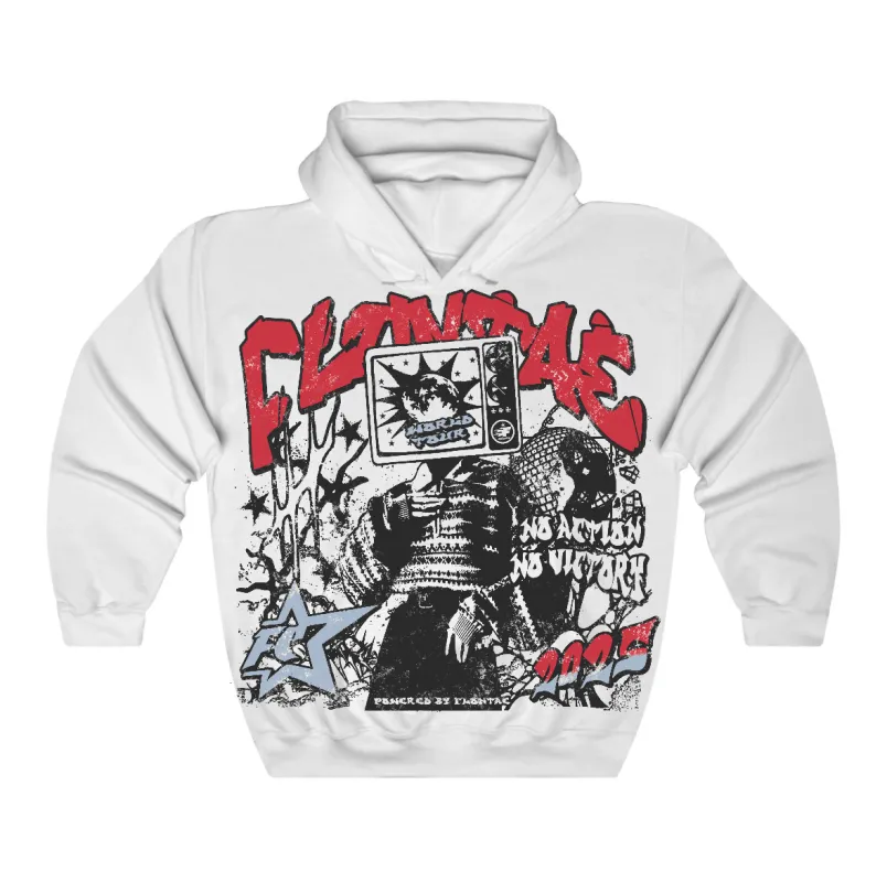Fire Red “Black Tongue” 5s Flontae Hoodie No Victory Graphic sold by Flontae Clothing