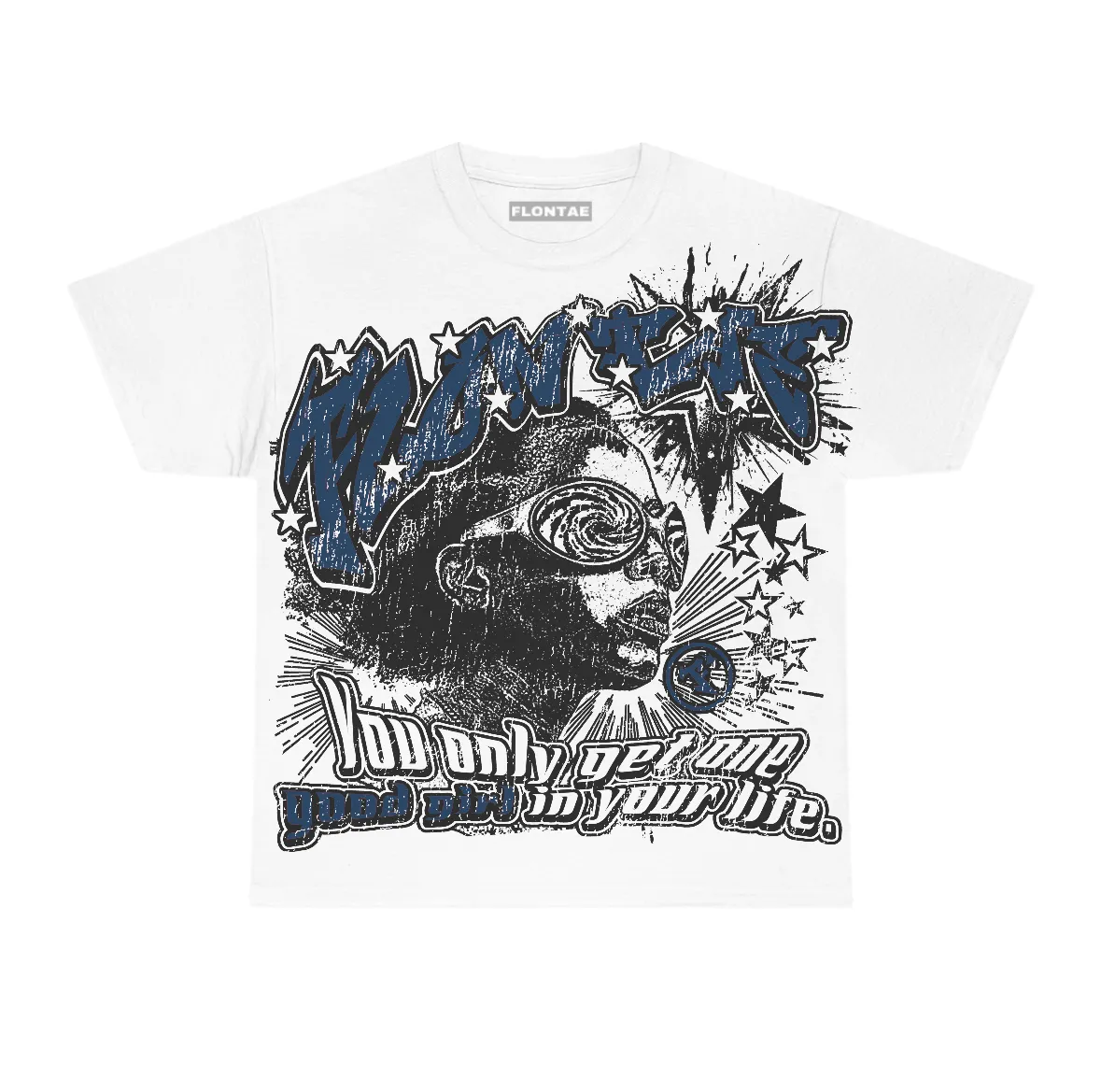 French Blue 12s Flontae T-Shirt Good Girl Graphic sold by Flontae Clothing