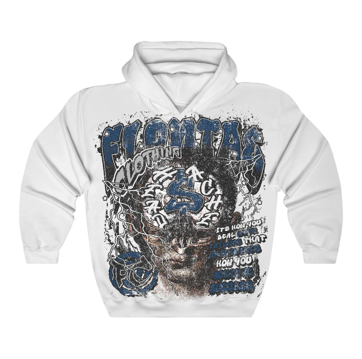 French Blue 12s Flontae Hoodie Headstorm Graphic sold by Flontae Clothing