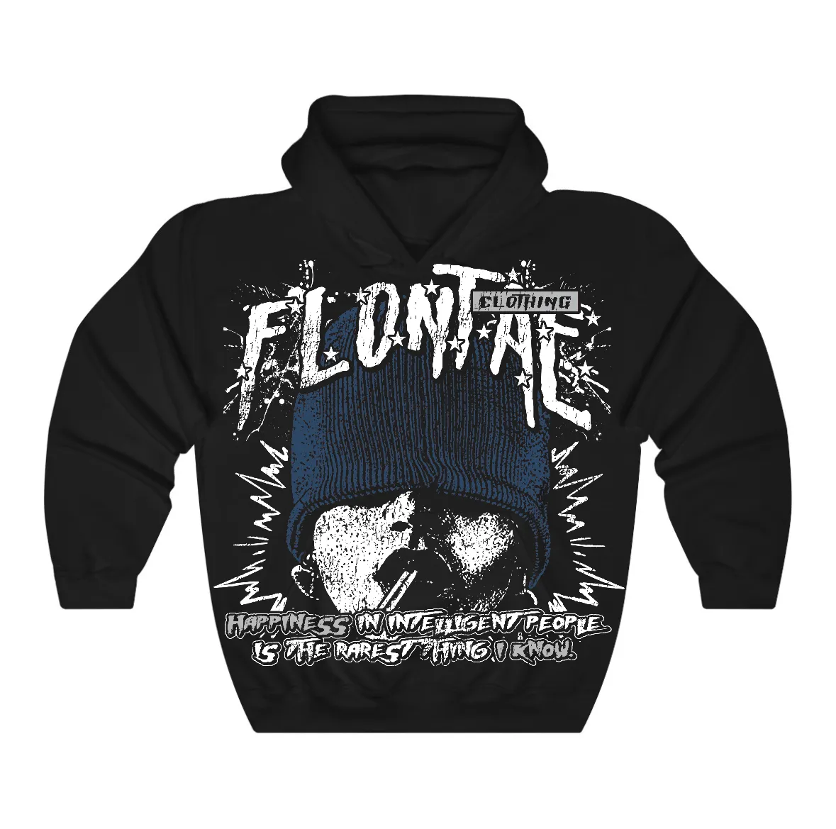 French Blue 12s Flontae Hoodie Furious Graphic sold by Flontae Clothing