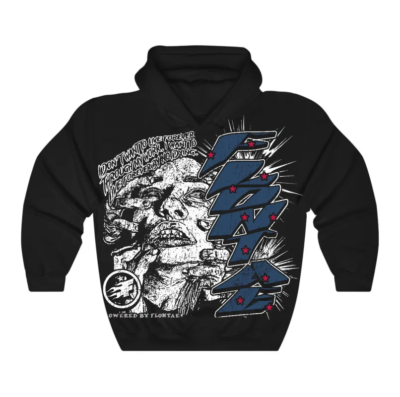 French Blue 12s Flontae Hoodie Forever Graphic sold by Flontae Clothing