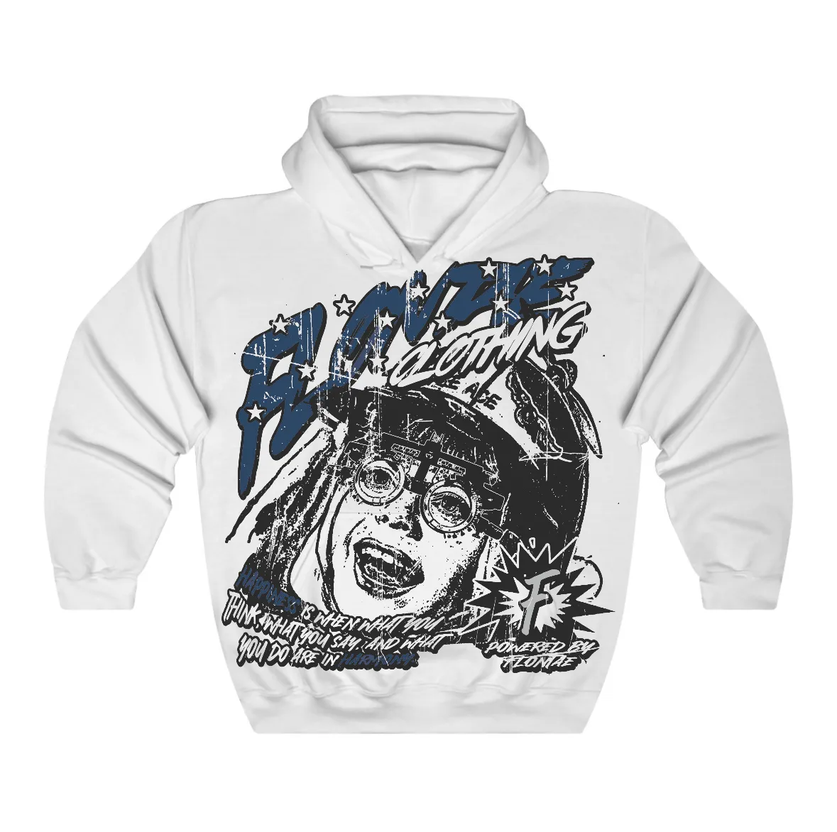 French Blue 12s Flontae Hoodie Always Smile Graphic sold by Flontae Clothing
