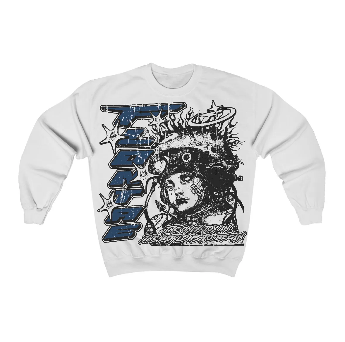 French Blue 12s Flontae Crewneck Sweatshirt Self Aware Graphic sold by Flontae Clothing