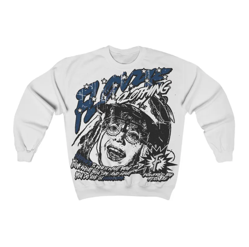 French Blue 12s Flontae Crewneck Sweatshirt Always Smile Graphic sold by Flontae Clothing