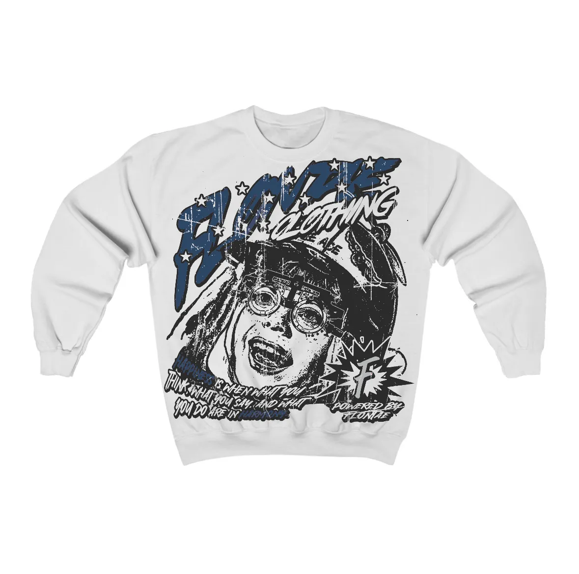 French Blue 12s Flontae Crewneck Sweatshirt Always Smile Graphic sold by Flontae Clothing
