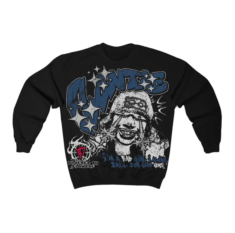 French Blue 12s Flontae Crewneck Sweatshirt Changed The Thought Graphic sold by Flontae Clothing
