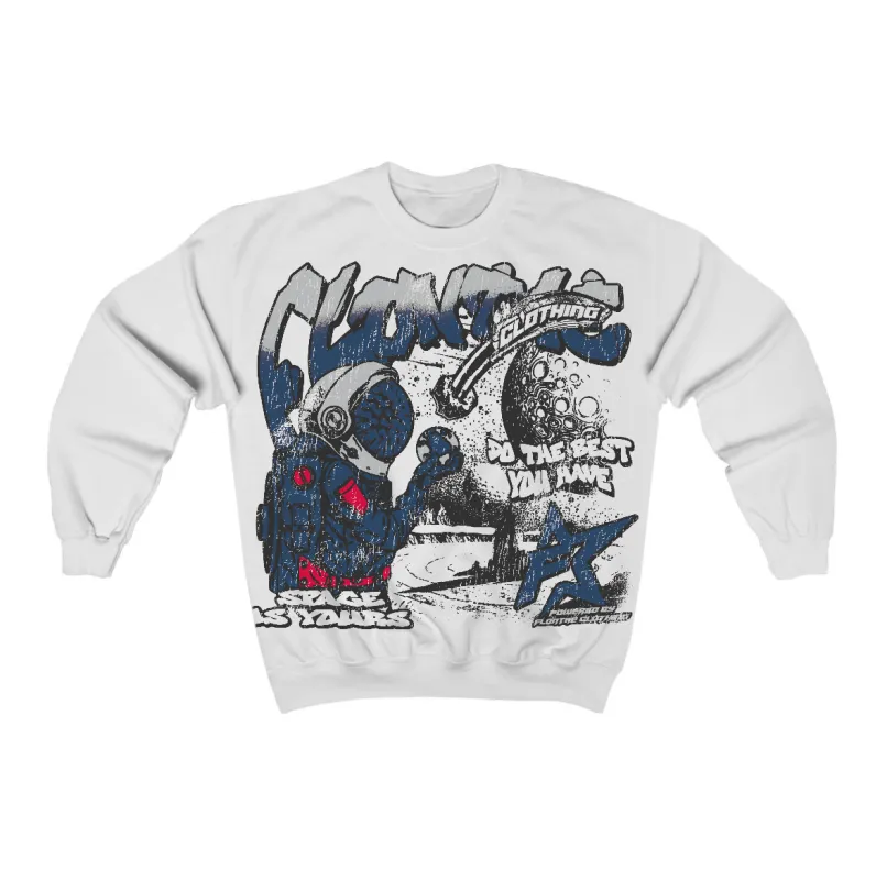 French Blue 12s Flontae Crewneck Sweatshirt Space Is Yours Graphic sold by Flontae Clothing